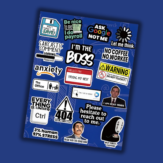 Corporate Life Anxiety Decals Mini Stickers
