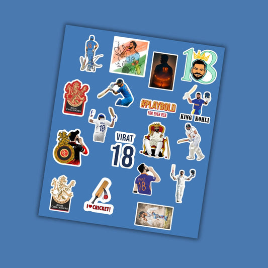 King Kohli Fan Mini Stickers