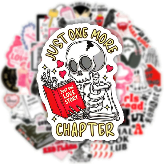 50PCS Gothic reader gift reading book dark romance read sticker