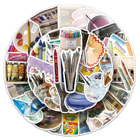 50PCS Drawing tool painting coating sticker