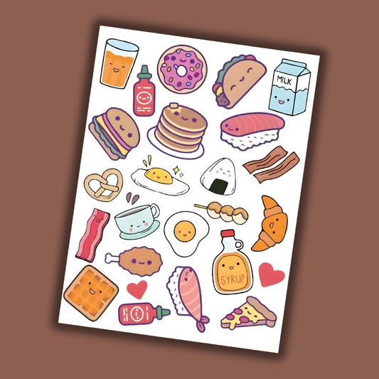 Kawaii Food Friends Mini Stickers
