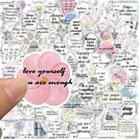 100PCS Aesthetic Jesus Phrase Scripture Inspirational Religious Bible Verse Faith Sticker