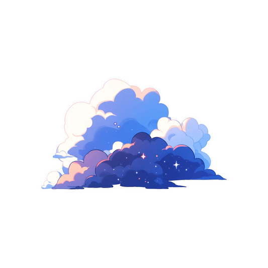 aesthetic evening white blue clouds sticker