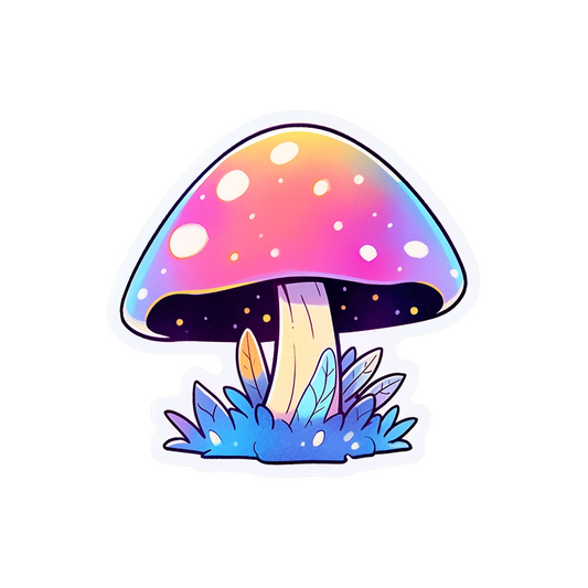 aesthetic fly agaric mushroom sticker