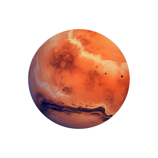 aesthetic mars round sticker
