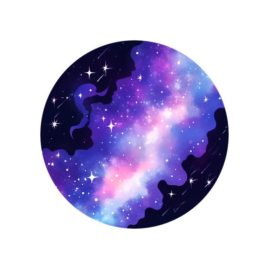 aesthetic milky way round sticker