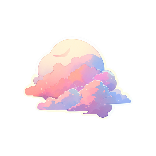 aesthetic pastel clouds sticker