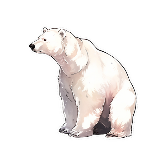 aesthetic polar bear sticker