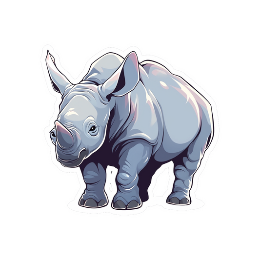 aesthetic rhinoceros sticker