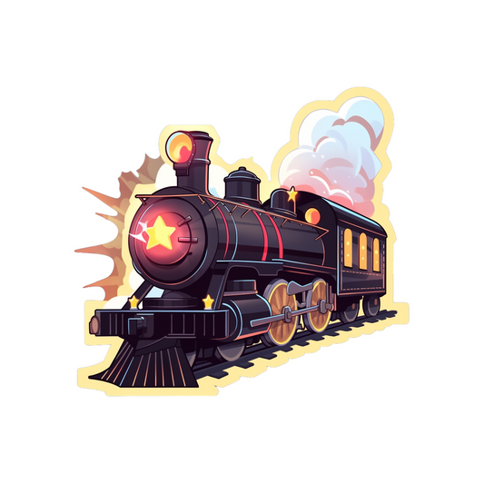 aesthetic steam train sticker