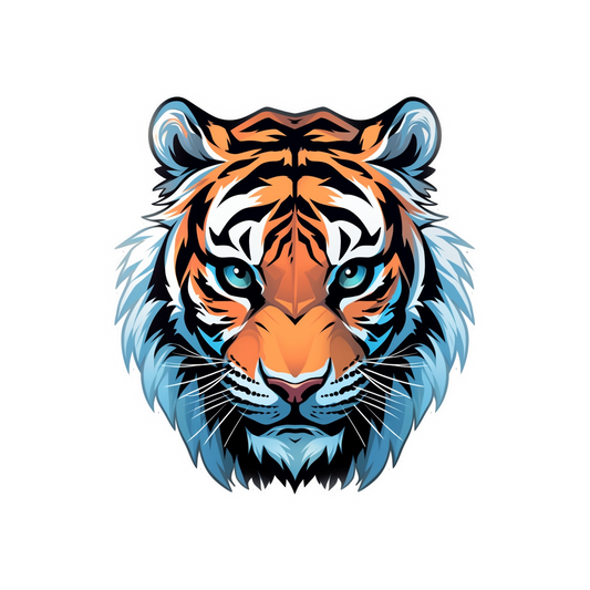 aesthetic tiger head sticker