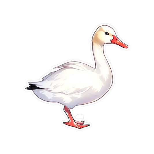 aesthetic white goose sticker