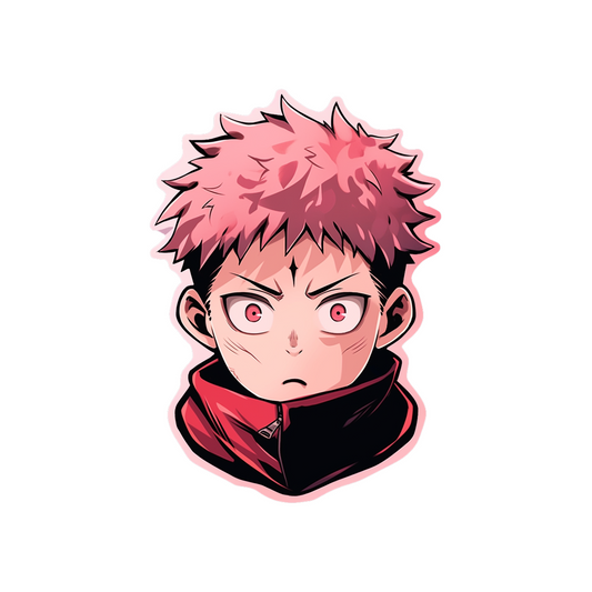 aesthetic yuji itadori jujutsu kaisen sticker