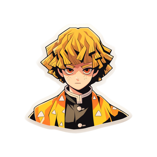 aesthetic zenitsu bust sticker