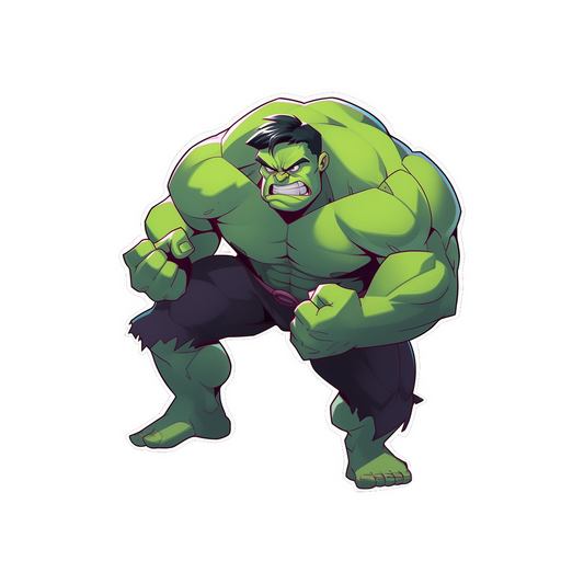 angry hulk ready for battle marvel sticker