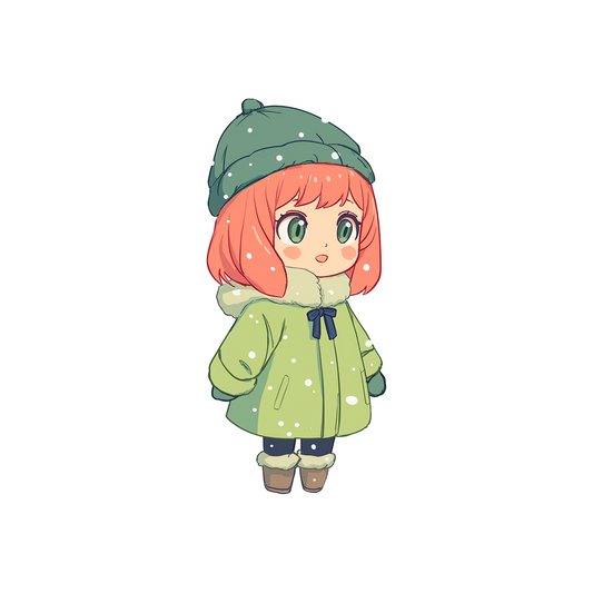 anya forger winter outfit spy x family sticker