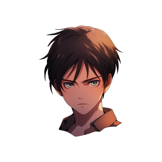 aot eren yeager head anime sticker