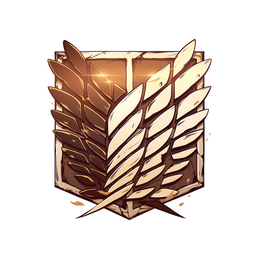 aot wings of freedom brown sticker