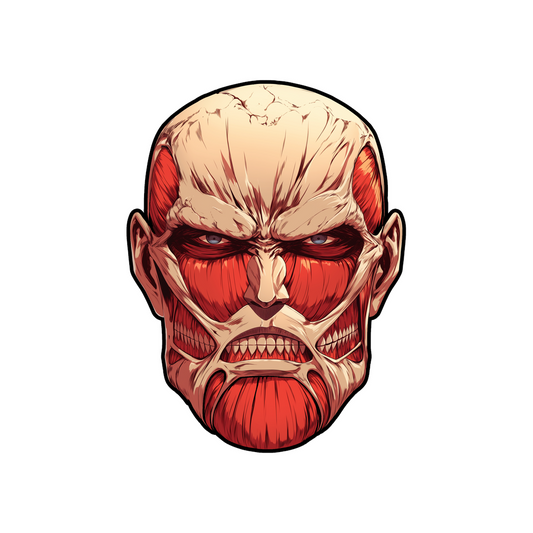 attack on titan colossal titan head sticker