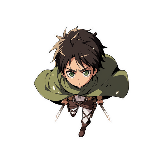 attack on titan running eren yeager sticker