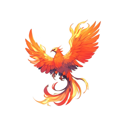 beautiful fiery phoenix sticker