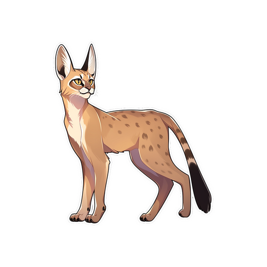 beige caracal aesthetic sticker