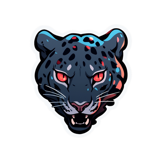 black jaguar head sticker