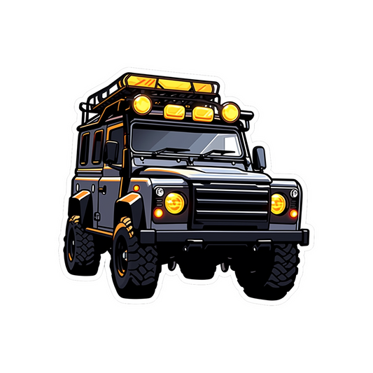 black jeep cardboard sticker