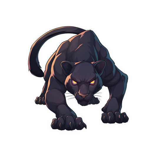 black panther animal sticker