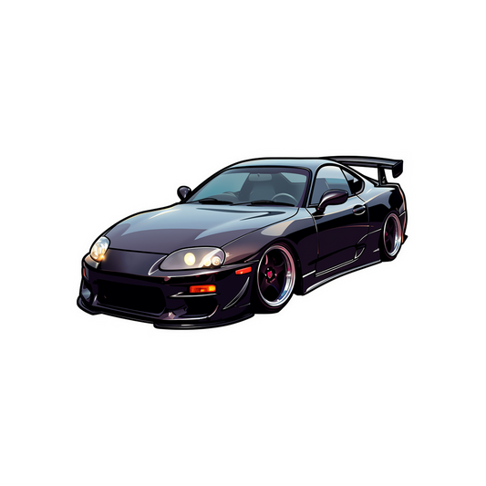 black toyota supra sticker