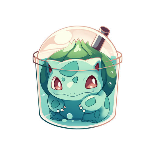 bulbasaur boba unique sticker