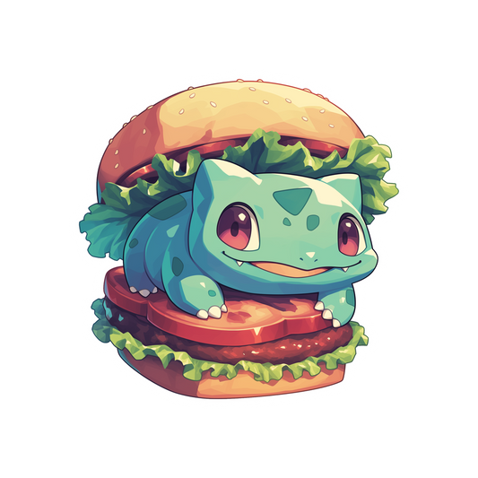 bulbasaur burger funny sticker