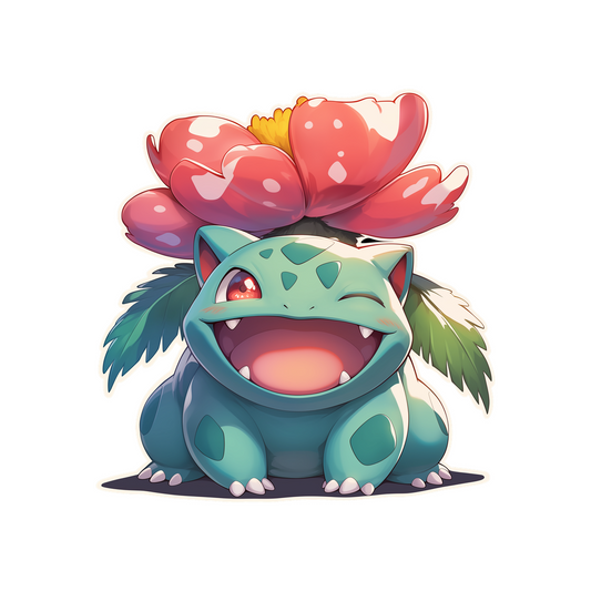 bulbasaur flower pokemon sticker