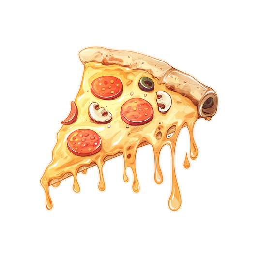 cheesy pizza slice sticker