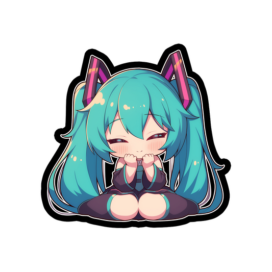 chibi hatsune miku funny vocaloid sticker