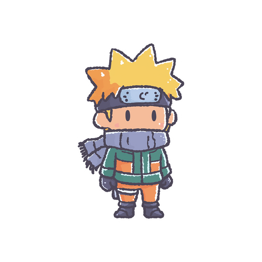 chibi naruto winter scarf sticker