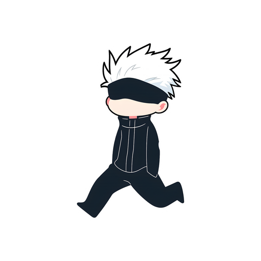 chibi satoru gojo running sticker