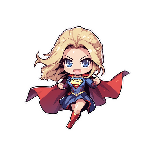 chibi supergirl dc comics sticker