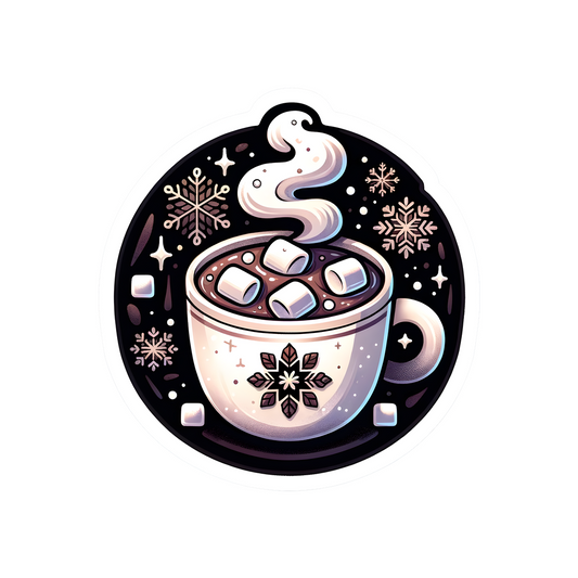 cocoa with marshmallow sticker