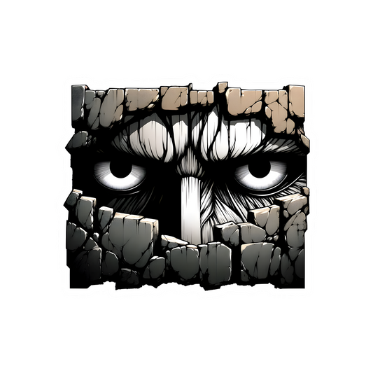 colossal titan eyes wall sticker