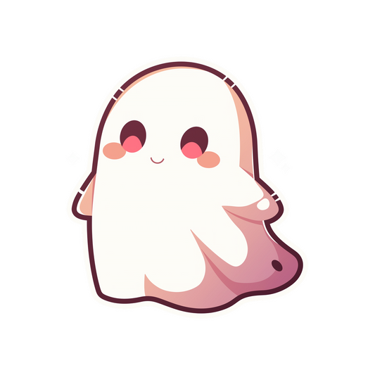 cute ghost smiley sticker