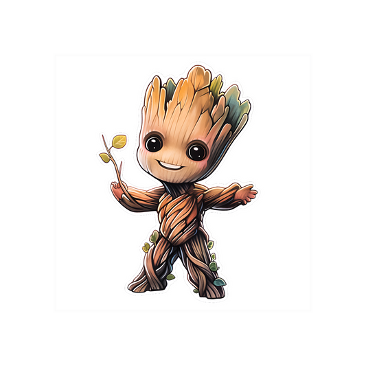 cute groot smiling marvel sticker