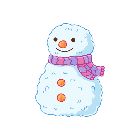 cute snowman with scarf winter sticker