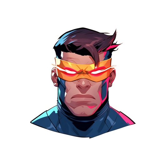 cyclops marvel visor head sticker