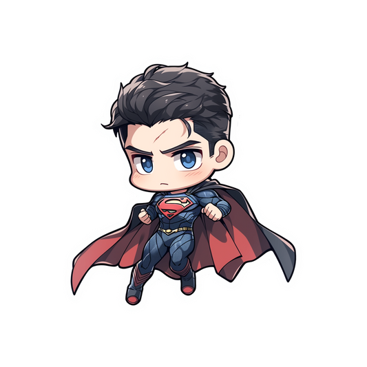 dc chibi superman art sticker