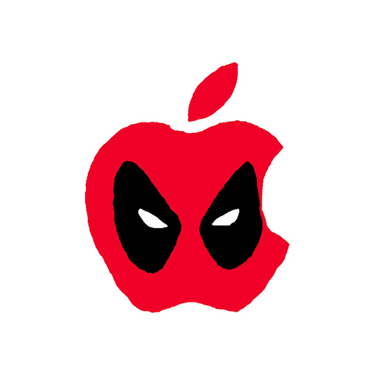 deadpool apple logo sticker