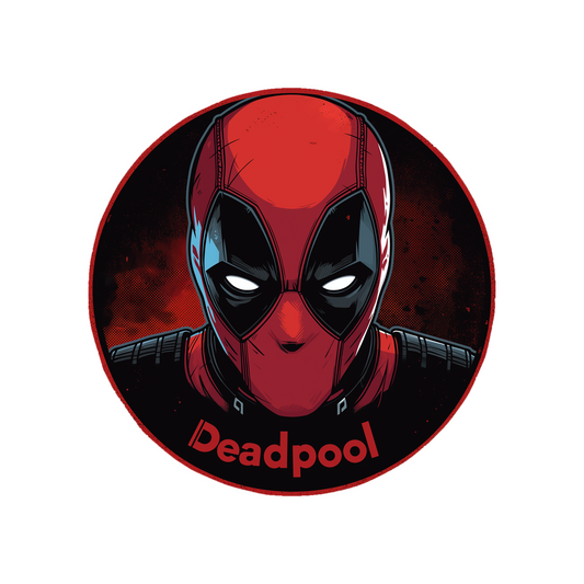 deadpool portrait round sticker