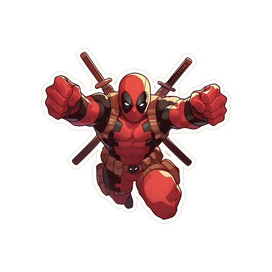deadpool retro comix sticker