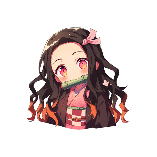 demon slayer kamado nezuko kimetsu no yaiba sticker