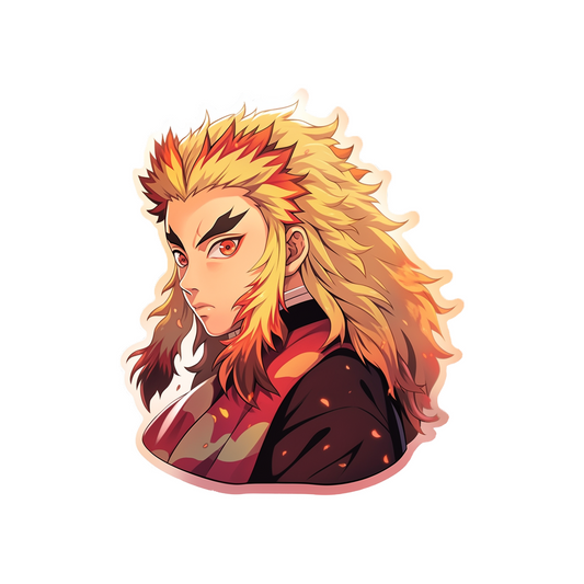 demon slayer pensive rengoku sticker